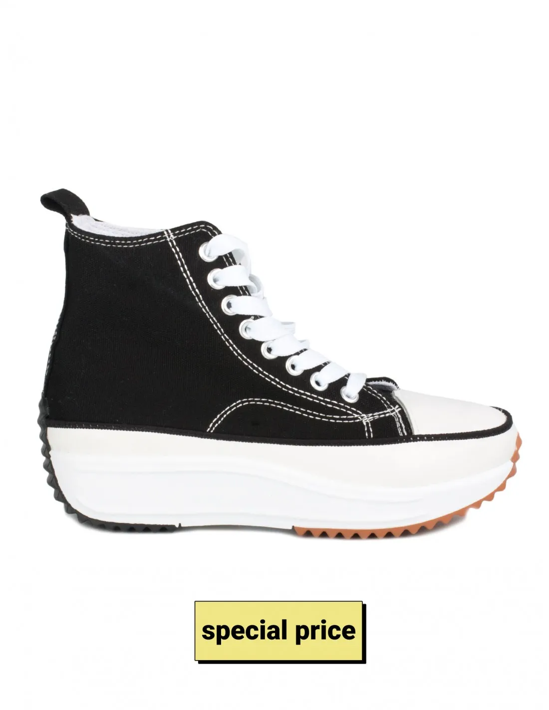 Zapatillas Altas Plataforma Moldeada Negras