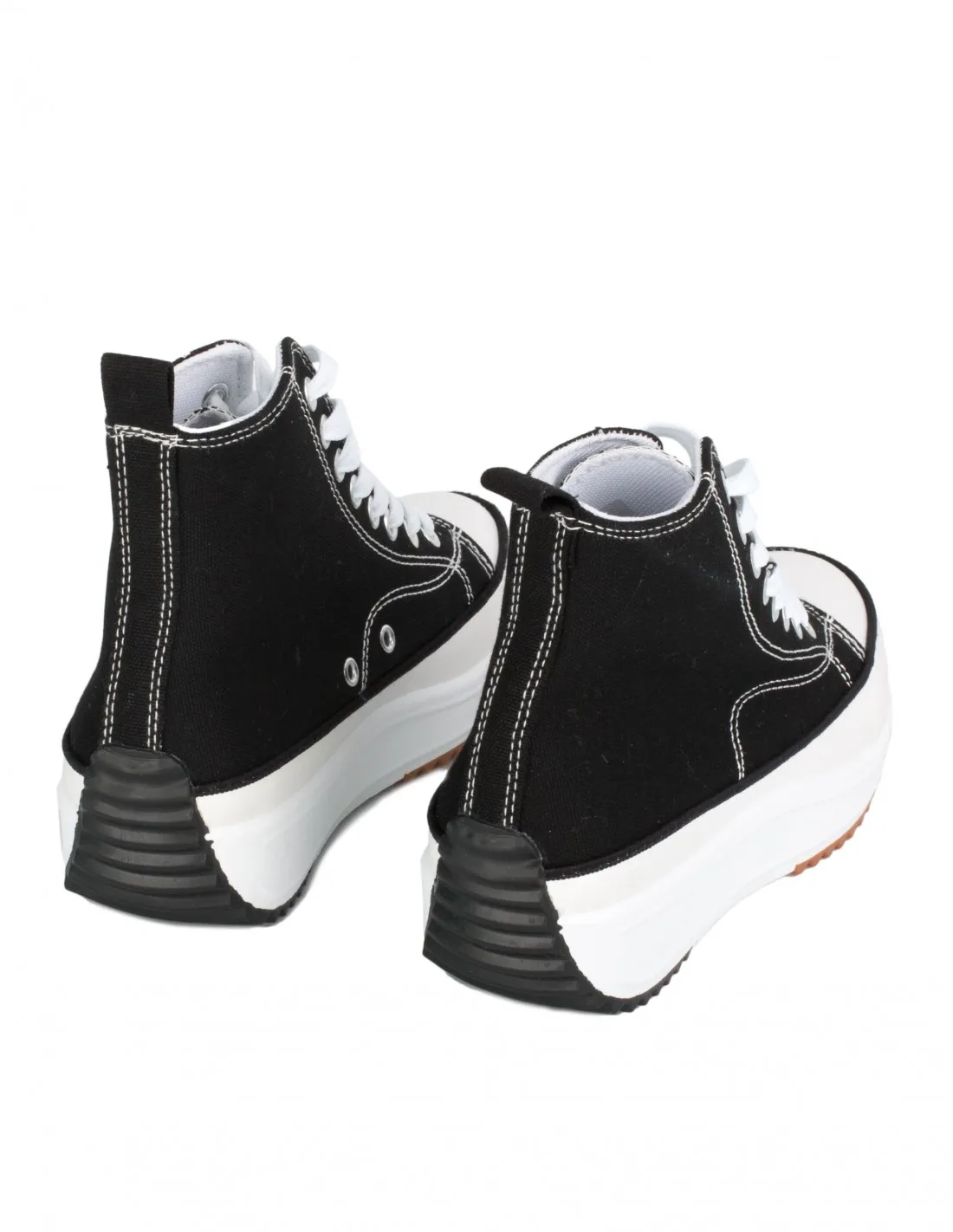 Zapatillas Altas Plataforma Moldeada Negras