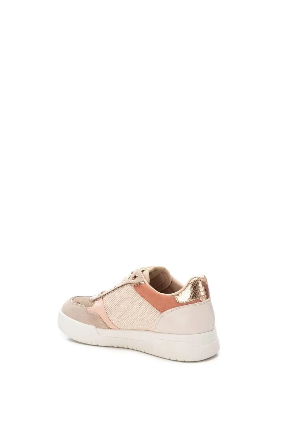 Zapatillas combinadas mujer beige