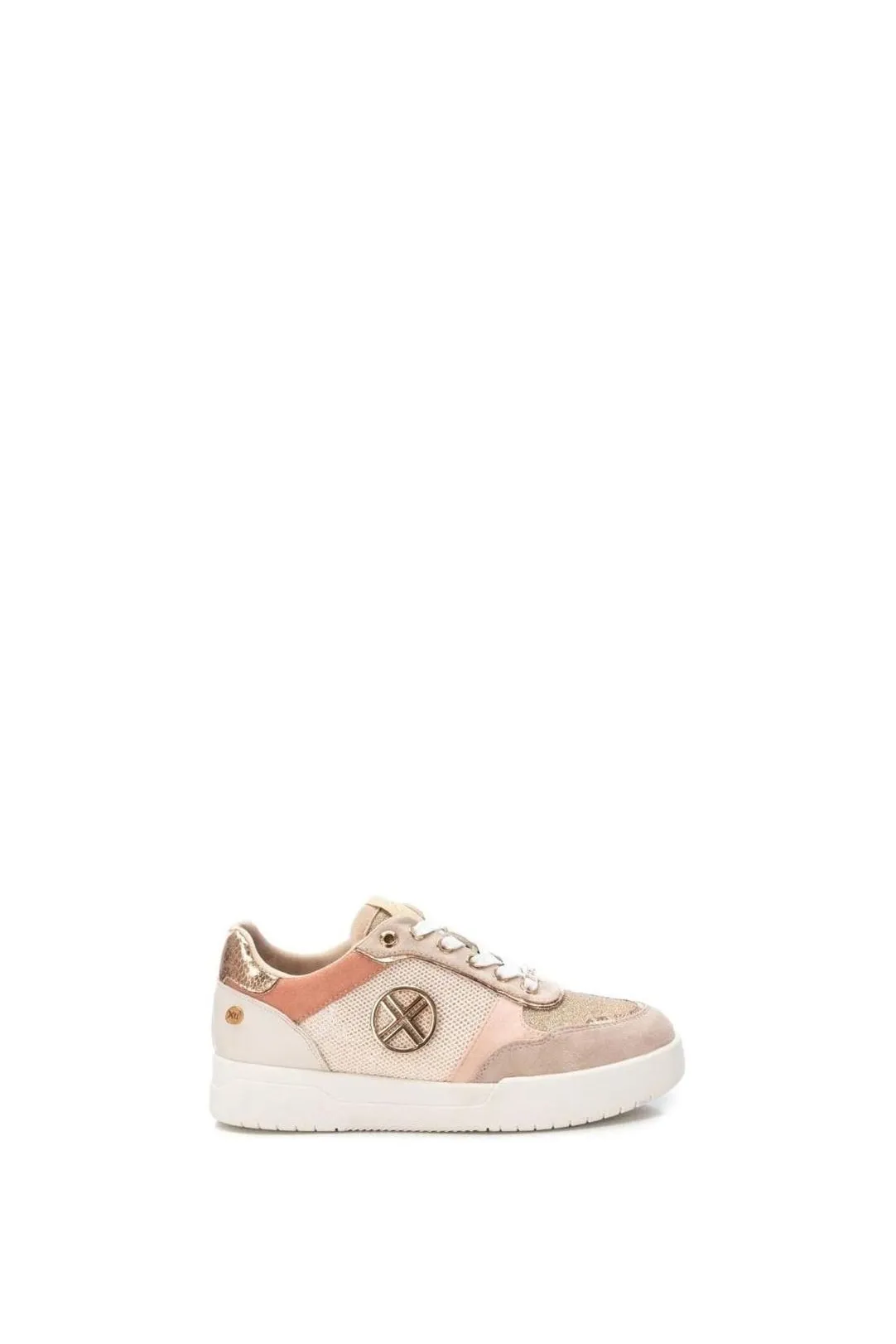 Zapatillas combinadas mujer beige