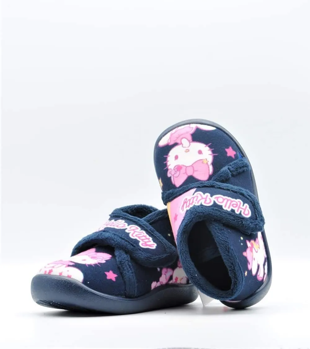 ZAPATILLAS DE ANDAR POR CASA IGOR VELCRO HELLO KITTY AZUL MARINO