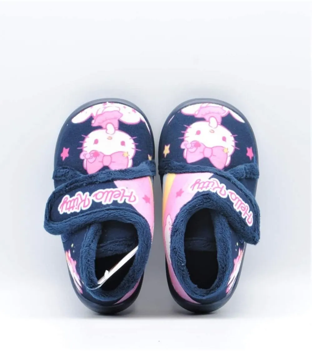 ZAPATILLAS DE ANDAR POR CASA IGOR VELCRO HELLO KITTY AZUL MARINO