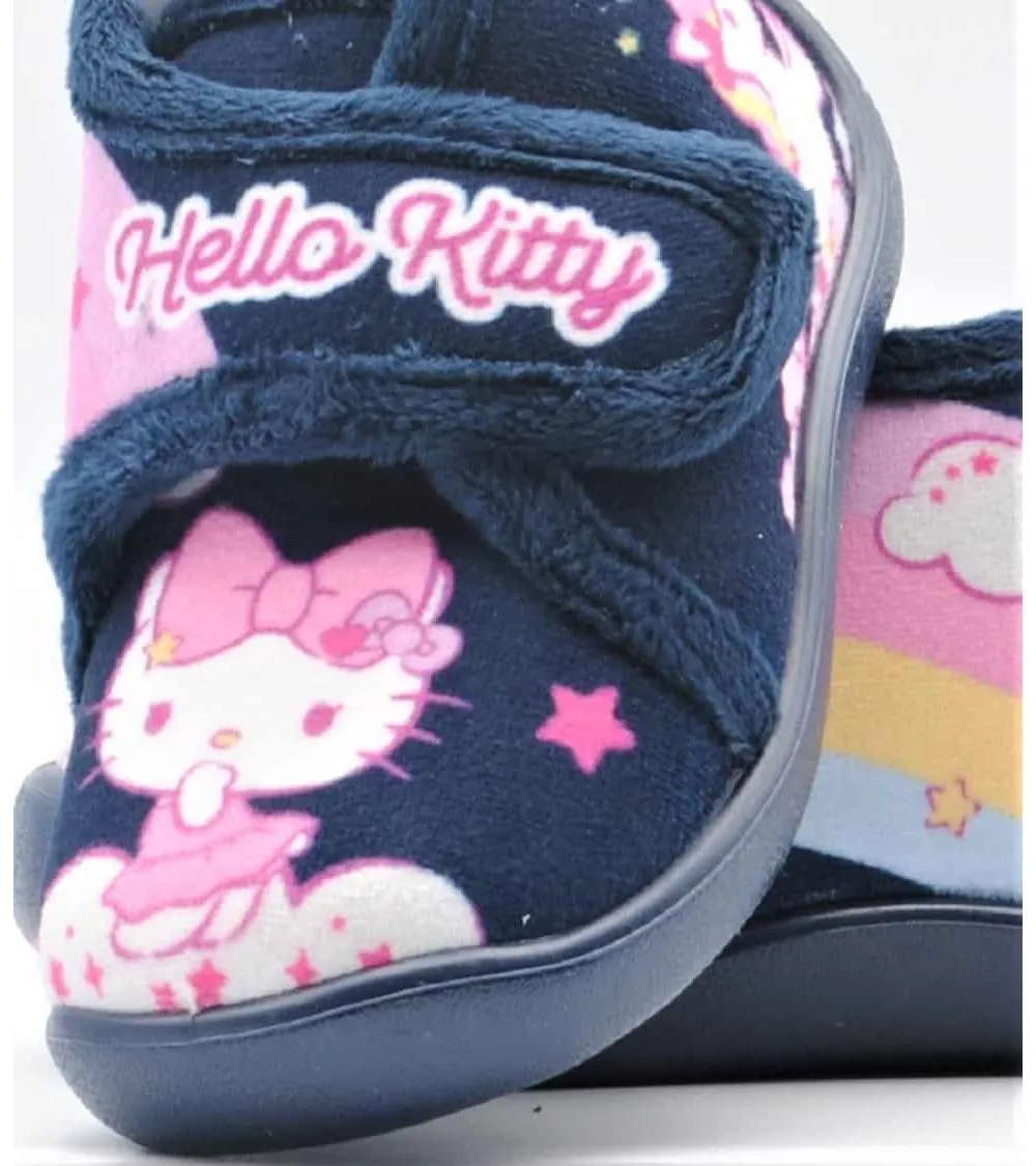 ZAPATILLAS DE ANDAR POR CASA IGOR VELCRO HELLO KITTY AZUL MARINO