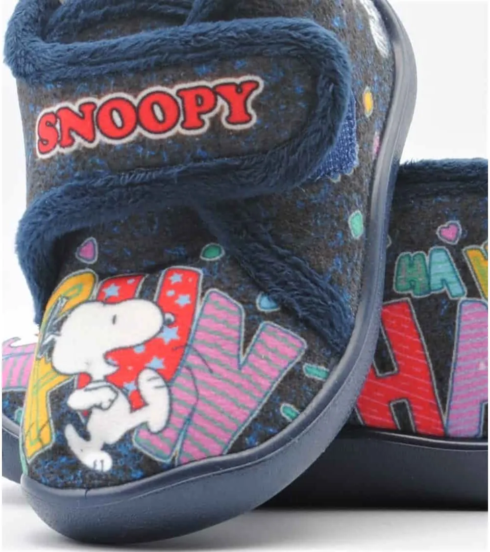 ZAPATILLAS DE ANDAR POR CASA IGOR VELCRO SNOOPY AZUL MARINO