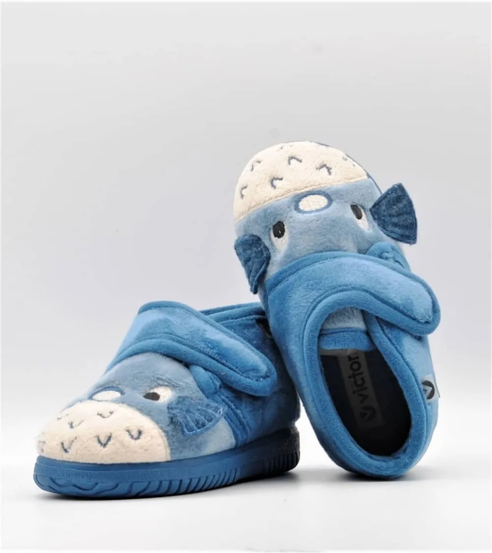 ZAPATILLAS DE CASA VICTORIA VELCRO ANIMALITOS PEZ GLOBO