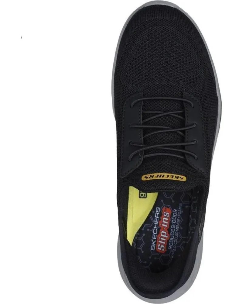 ZAPATILLAS DEPORTE SKECHERS  DE HOMBRE SLIPINS SLADE COHEN  NEGRO