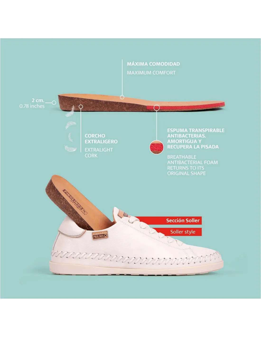 Zapatillas Vestir Blancas PIKOLINOS