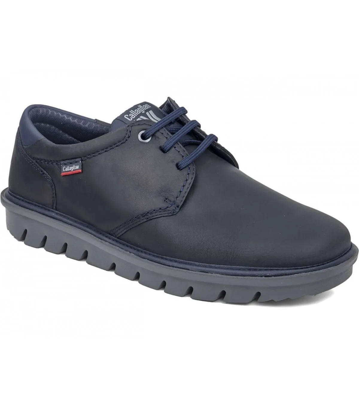 Zapatos de cordones en nobuck azul