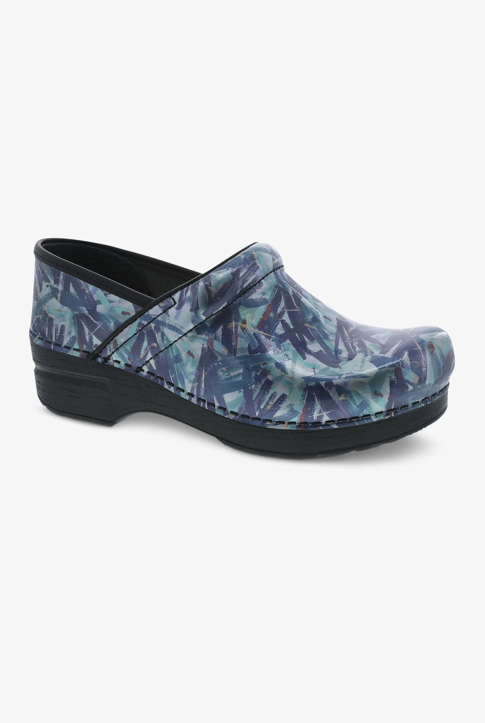 Zuecos de enfermería Dansko Professional Painted de charol para mujer